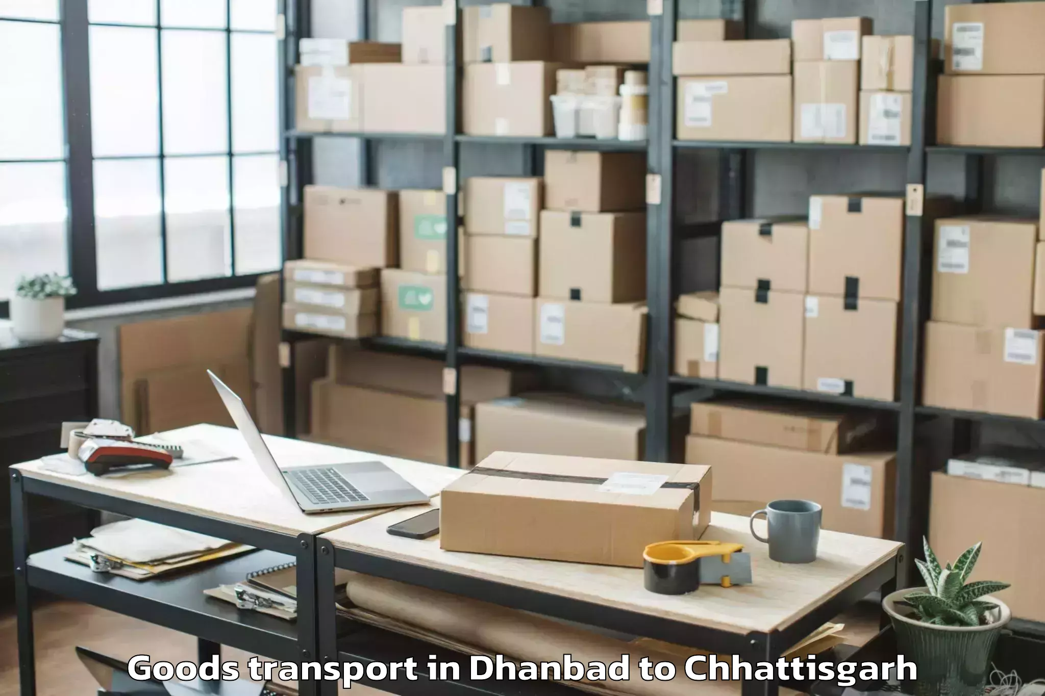 Dhanbad to Pendra Goods Transport